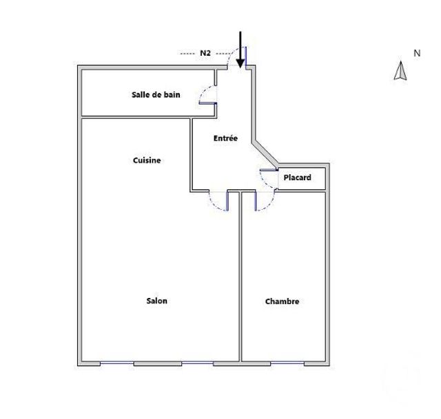 Appartement T2 à louer - 2 pièces - 42.06 m2 - MARSEILLE - 13002 - PROVENCE-ALPES-COTE-D-AZUR - Century 21 Intramuros